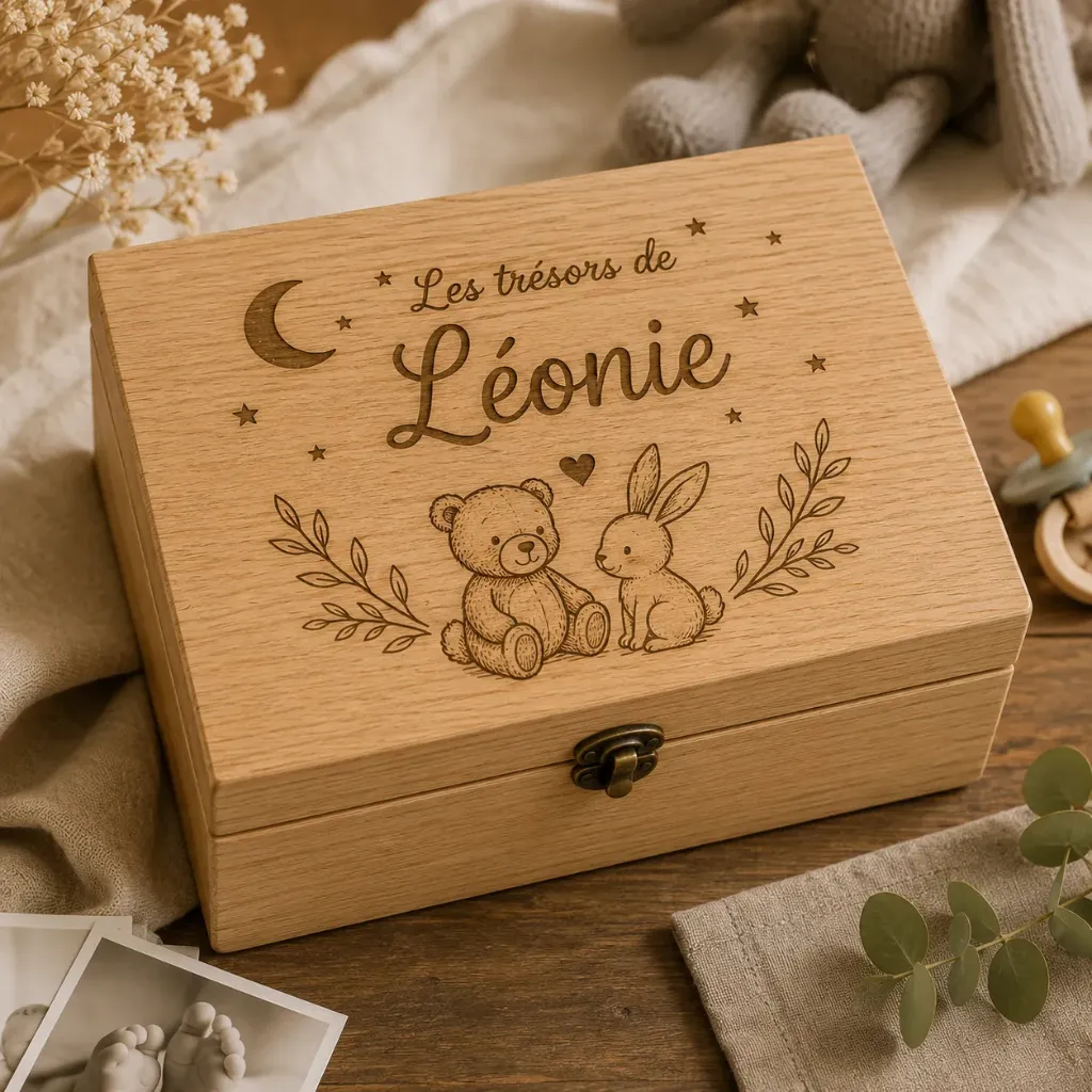 Boîte à souvenirs gravée